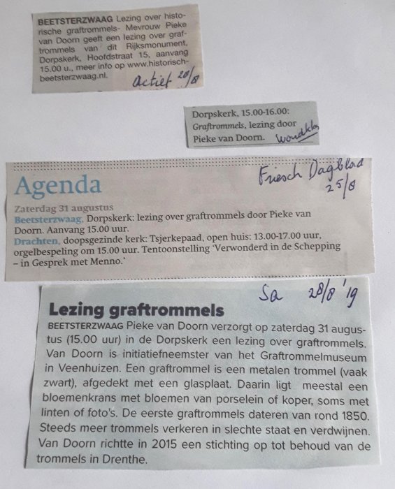 Lezing Beetsterzwaag d.d. 31 augustus 2019